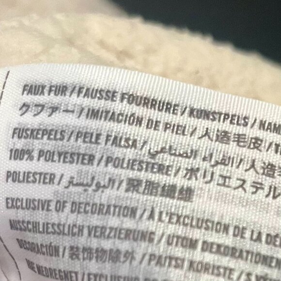 Abercrombie Soft Sherpa Fleece Quarter Zip Pullover Jacket Cream Cozy XL - Picture 4 of 4